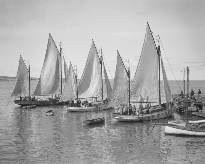 Italian fishing boats moored at Fremantle Harbour in 1933