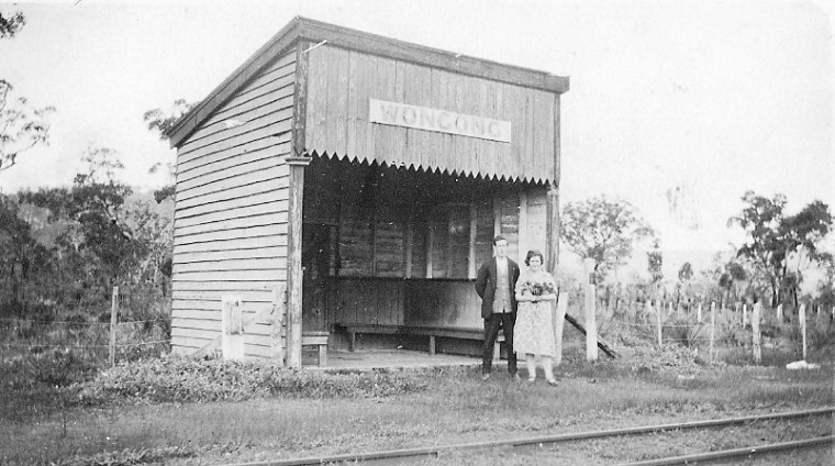 Wongong railway station near Armadale in the 1930s